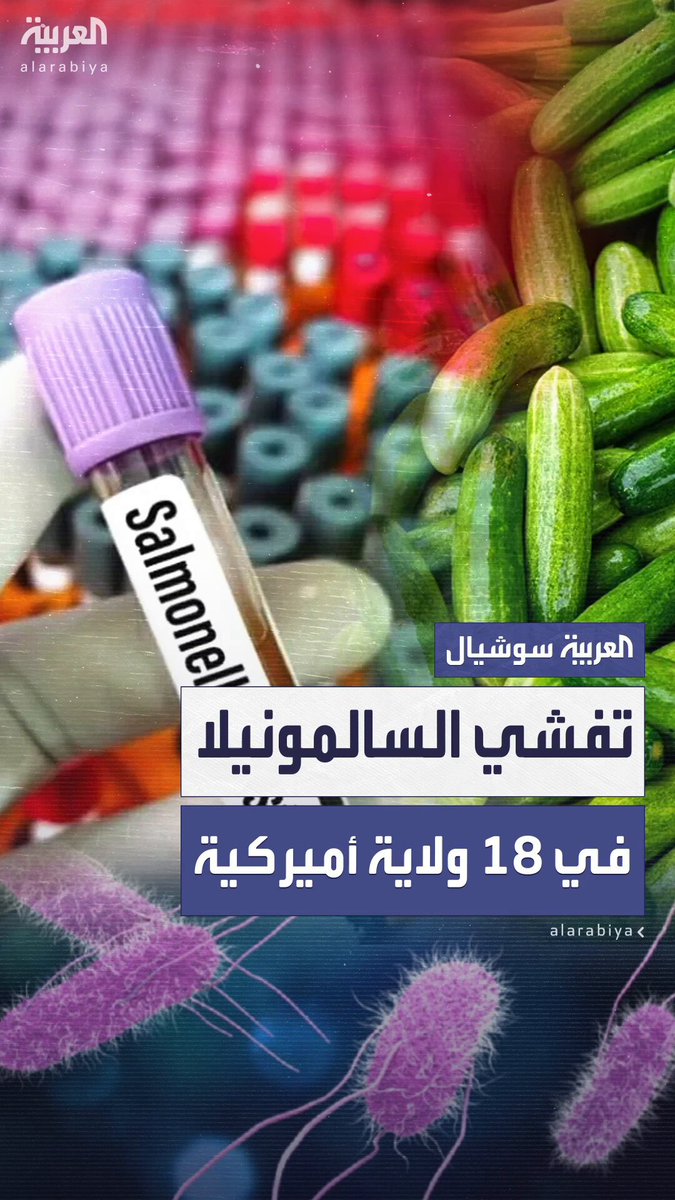 تفشي السالمونيلا في 18 ولاية أميركية والسبب خيار ملوث من فلوريدا.. وإدارة الغذاء والدواء تحذر