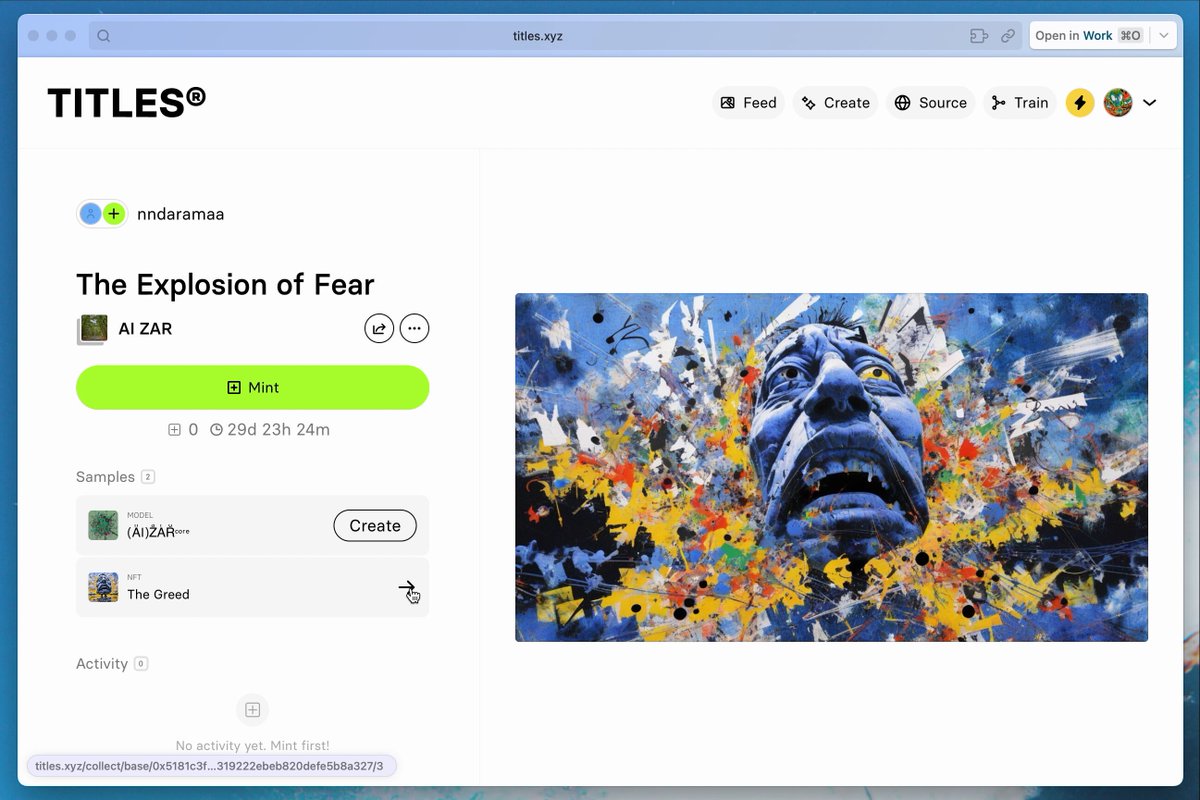 One of my favorite parts of @titlesxyz is seeing and tracking the evolution of each published image.
