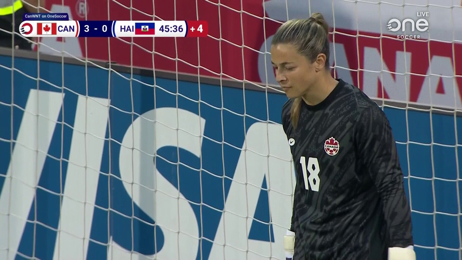 GOAL 🇭🇹Melchie Dumornay slots a penalty into the bottom right corner to get Haiti on the board in first half stoppage time.🔴 Watch LIVE on OneSoccer