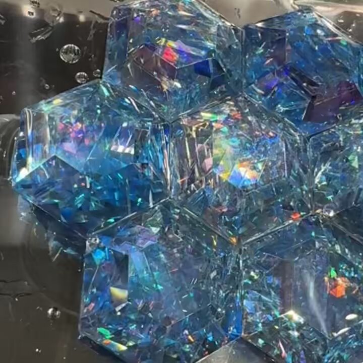 モナジー工房 虹の結晶 六方晶型 ビビッド ペンダントトップ