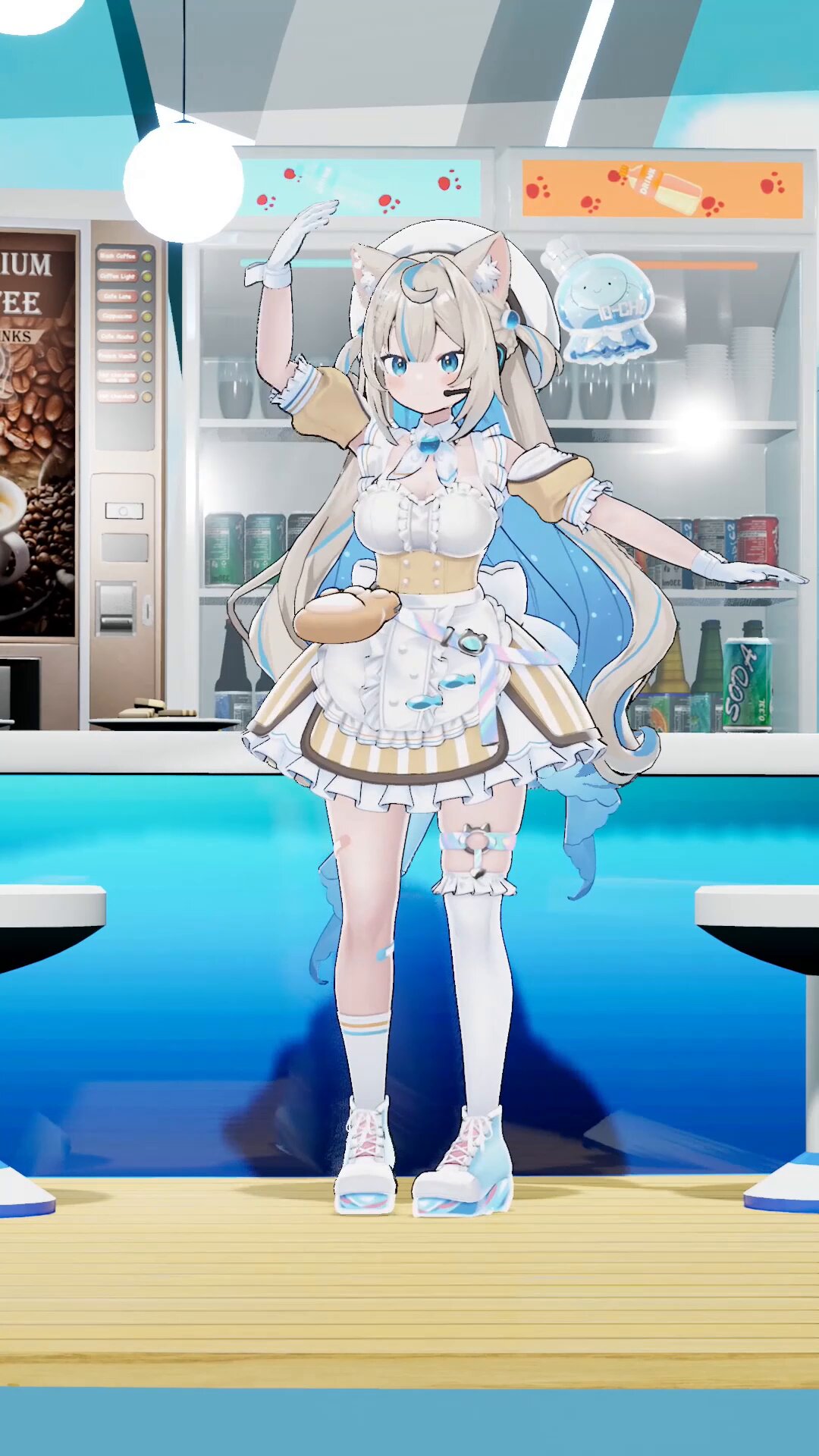 憧れの にゃぷぷ・まりーな🐈🪼Vtuber@6/15 X on カロリスライブ コスプレウィッグ