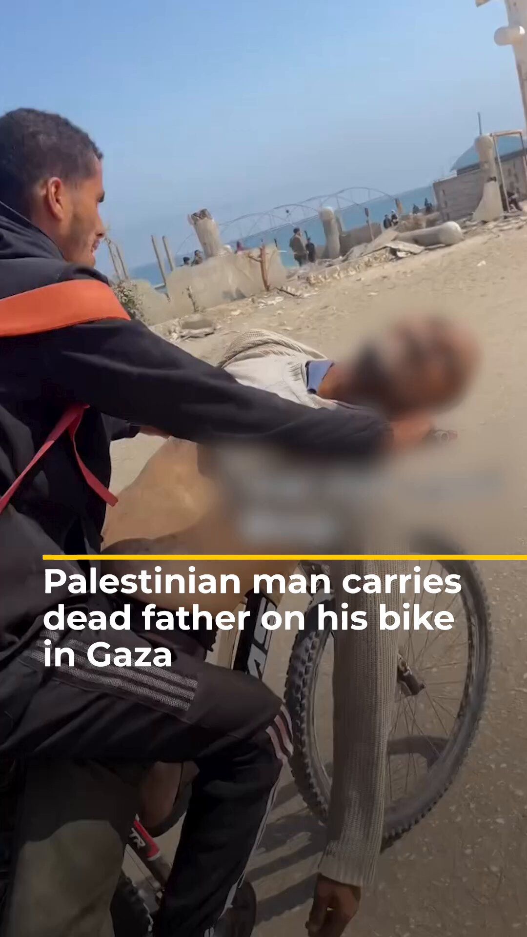 Al Jazeera English on X: "Video shows a young man carrying his dead father on a bicycle after he was shot while trying to secure food parcels at a Gaza Humanitarian Foundation (