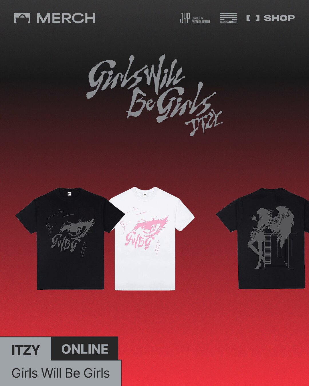 itzy gwbg popup eyel ver tシャツ ホワイト itzy_gwbg_popup - Search / X