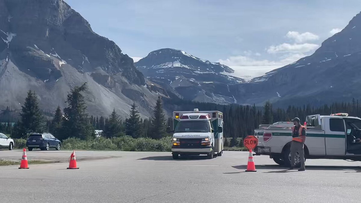 Jordan Kanygin on X: "Multiple people are injured and it's expected at least one is dead after a rockslide near Bow Glacier Falls in Banff National Park. Many emergency responders on scene,