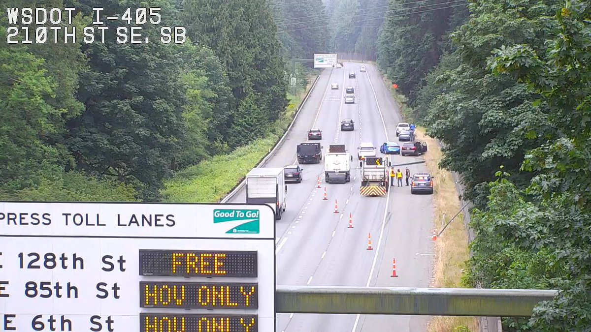 Очищено: зіткнення на SB I-405 на північ від SR