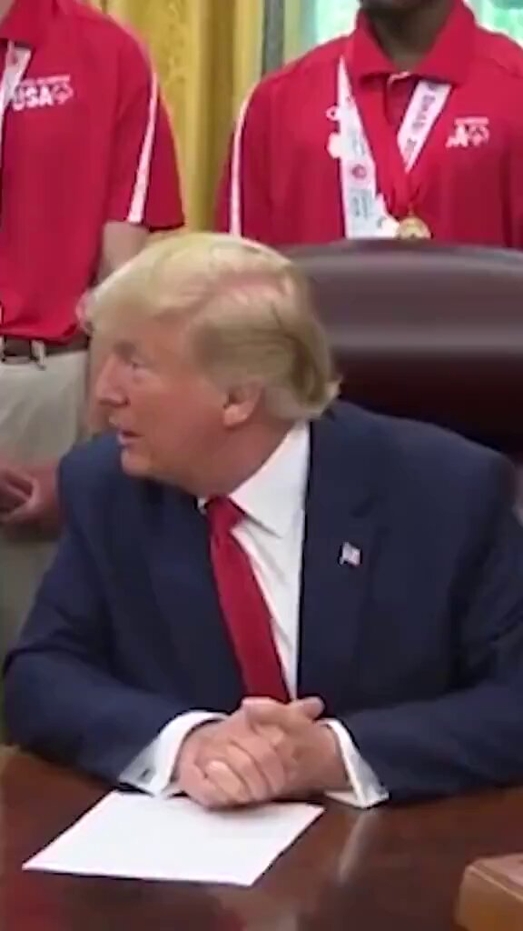 Donald Trump interacting with Special Olympics athletes