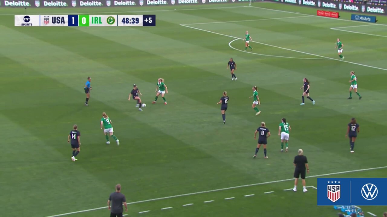 Sam slides one home 😮‍💨#USWNT x @VW