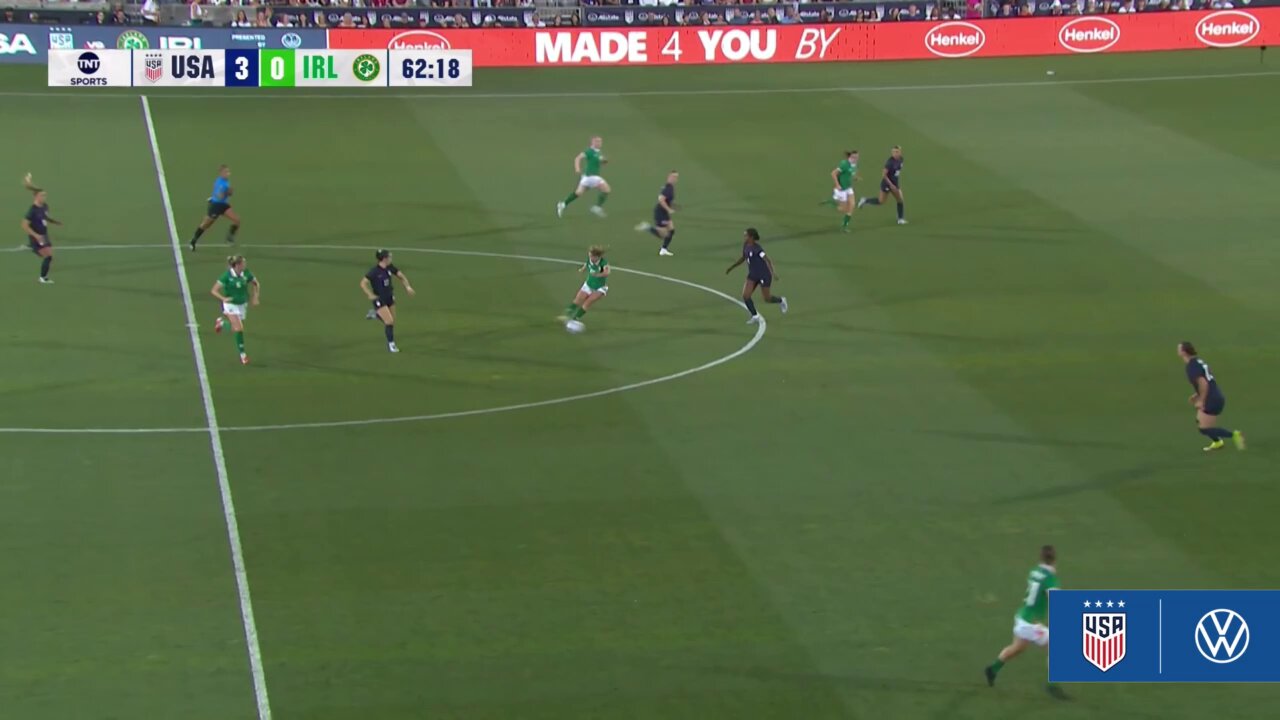 brb watching this Alyssa Thompson goal on repeat #USWNT x @VW