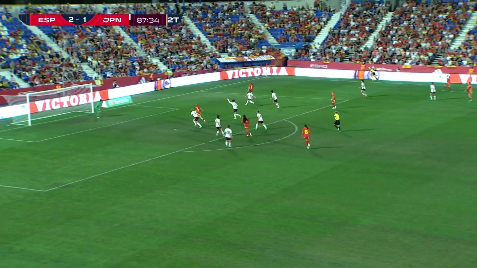 👂 Se ha escuchado un 'MARIO' y tras este grito...🔥 𝗚𝗢𝗢𝗢𝗢𝗢𝗟𝗔𝗔𝗔𝗭𝗢𝗢𝗢𝗢 de Athenea del Castillo. 🇪🇸🆚🇯🇵 I 3-1 I 88'📺 @la2_tve #JugarLucharYGanar