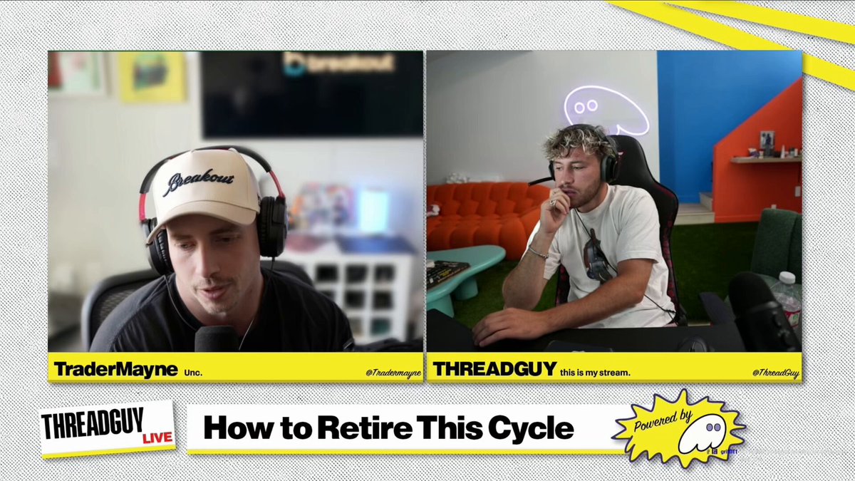 Threadguy and TraderMayne discussing Solana on-chain gambling