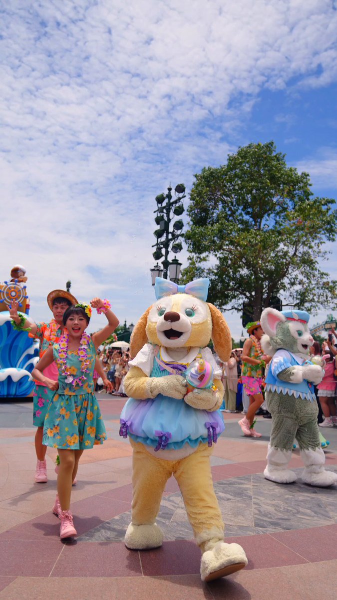 上海ディズニー⭐︎夏日ハッピータイムーリーナベルステラルー　クッション45×45 上海ディズニー⭐︎夏日ハッピータイムーリーナベルステラルー