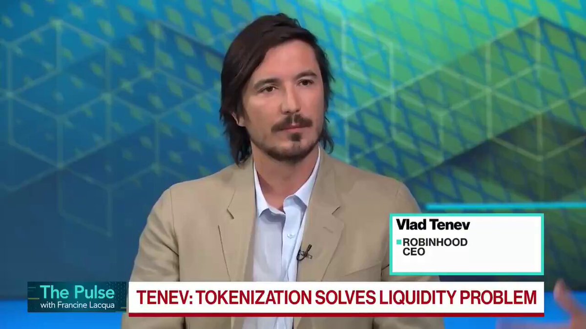 Vlad Tenev discussing tokenization on Bloomberg TV
