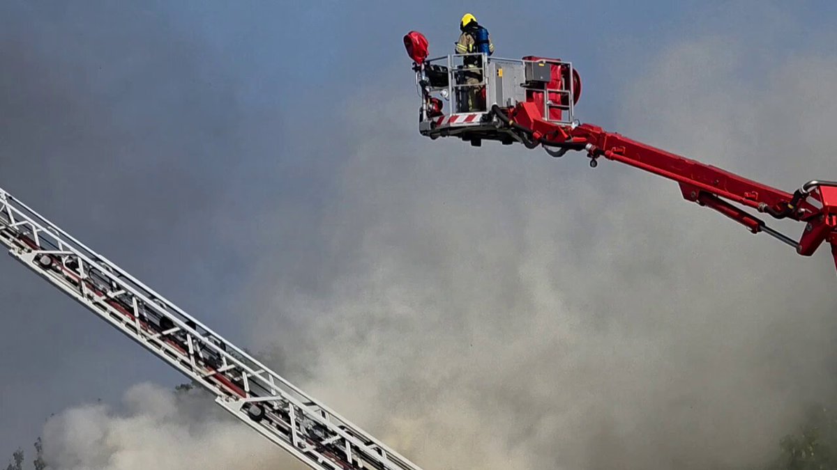 Grote brand in zwembad De Parel in Domburg