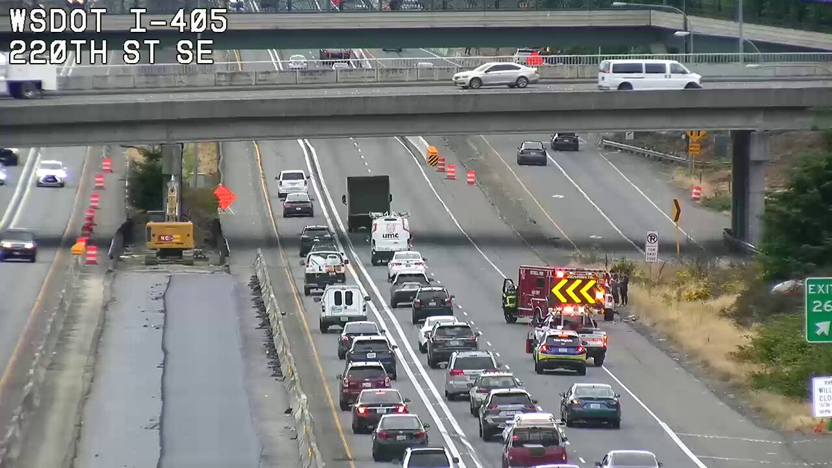 अद्यतन: बोथेल में SR 527 (MP 27) में SB I-405 पर