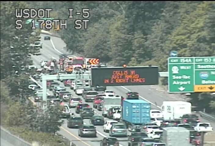 अद्यतन: I-405 SouthCenter (MP 153) के दक्षिण में