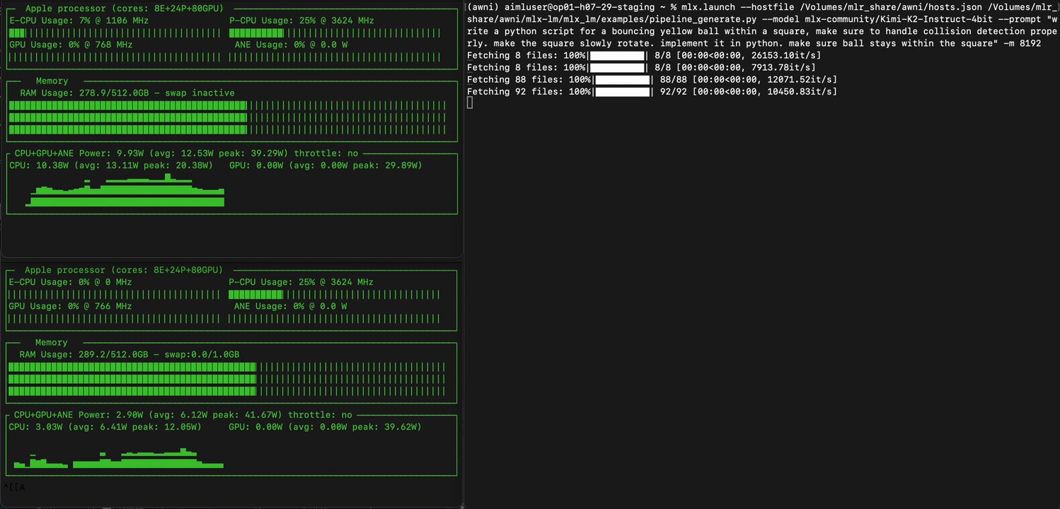 Kimi K2 1T model runs on 2 512GB M3 Ultras