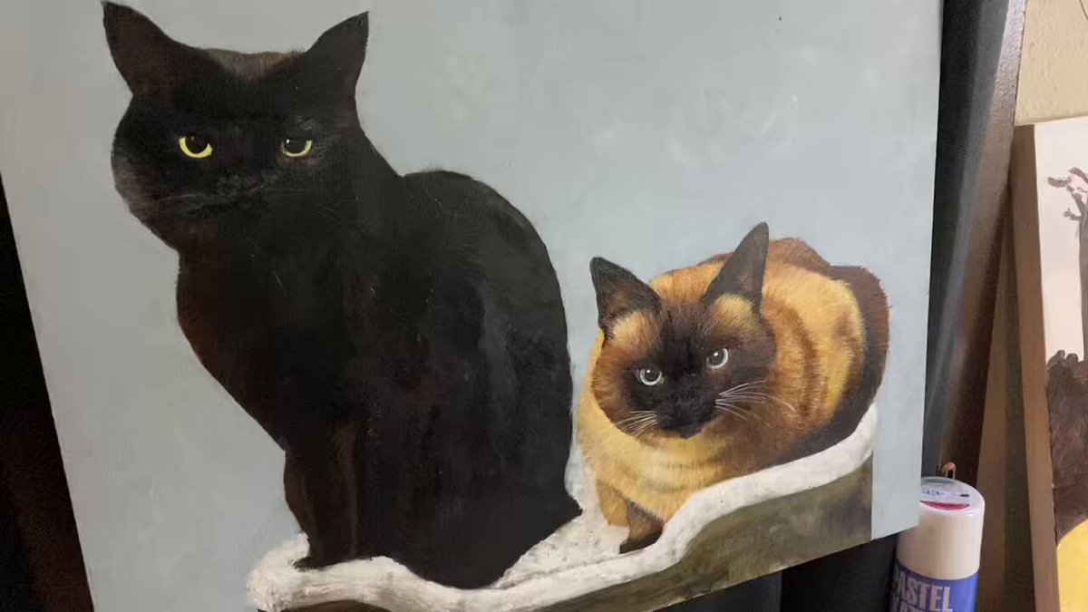 死ぬ程可愛い猫の油絵(^^) タタカロス・多加久 on X: 