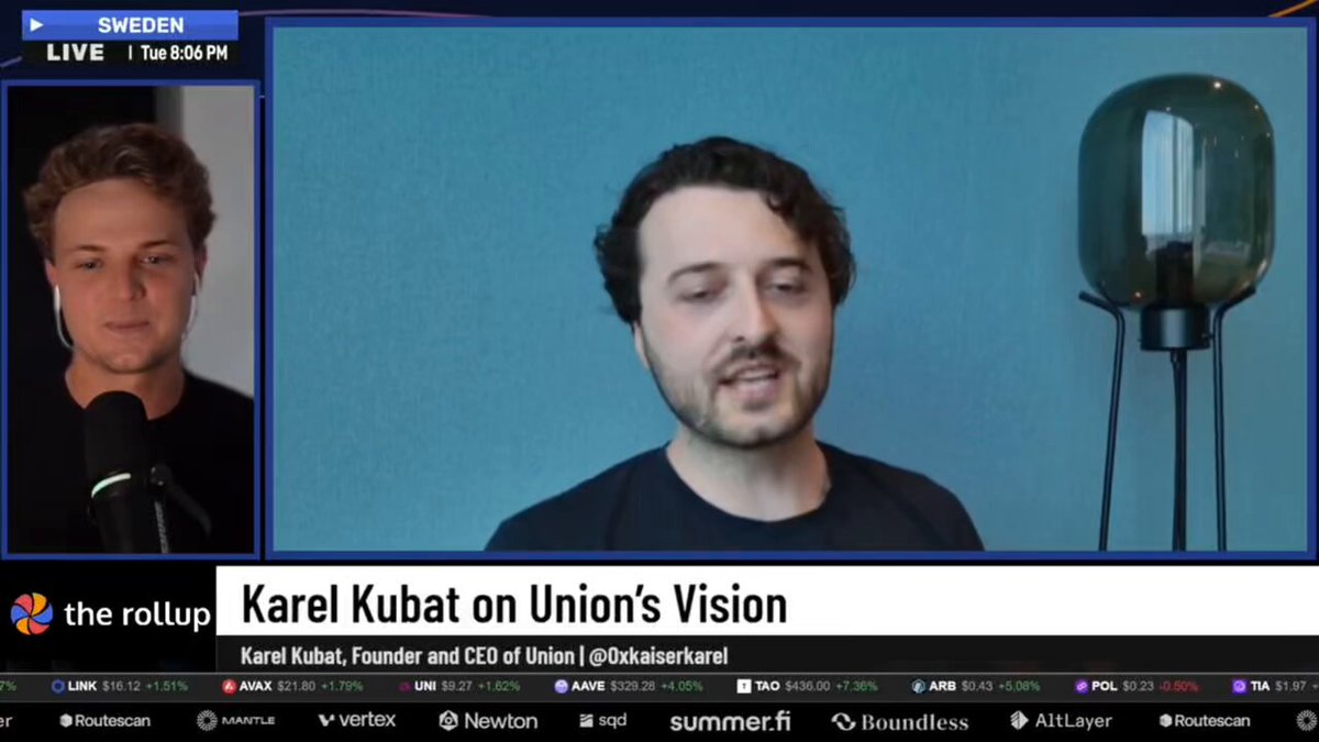 Karel Kubat discussing Union's vision for Bitcoin LST and derivatives