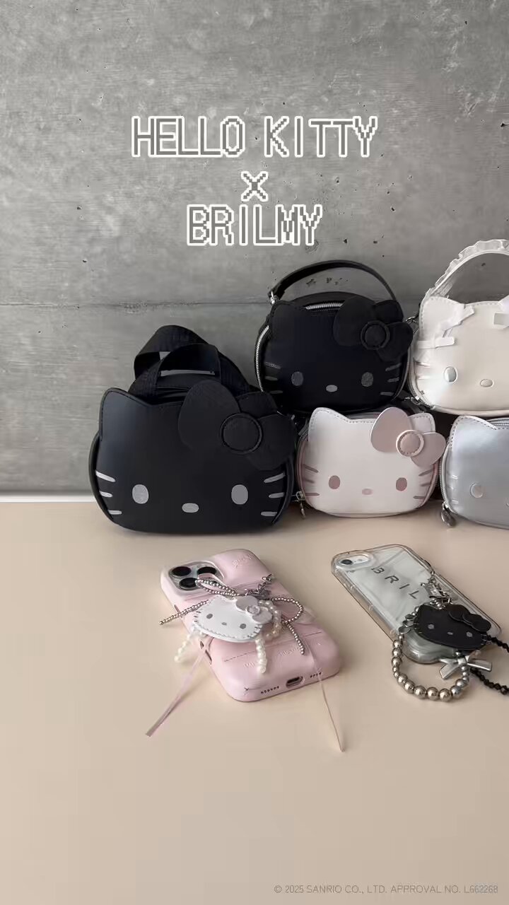 HELLOKITTY BRILMY ミニポーチ BLACK PINK ブリルミー 宝島社発ビューティブランド 「BRILMY」が好調！】「ハロー