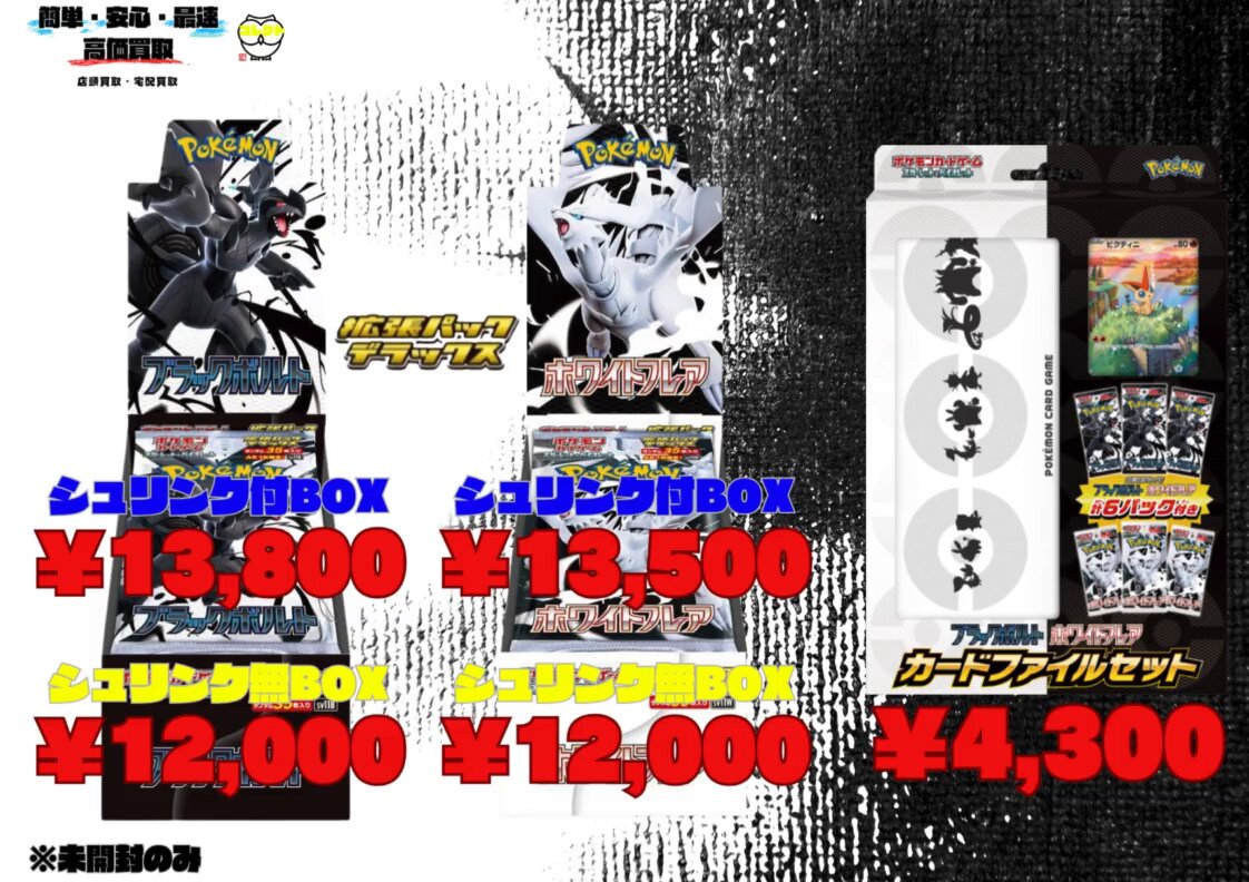 新品シュリンク付き　ホワイトフレアDX 　バトルパートナーズ　ブラックボルト ポケモンカード ブラックボルト2box ホワイトフレア3BOX バトル