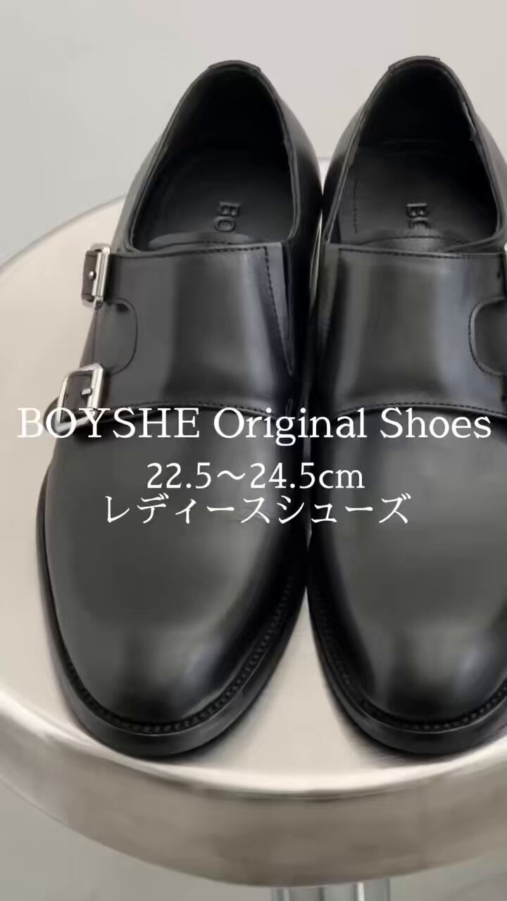OURHOME 牛革 レザーフラットシューズ24.5cm【ブラック】 OURHOME 牛革 レザーフラットシューズ24.5cm【ブラック】