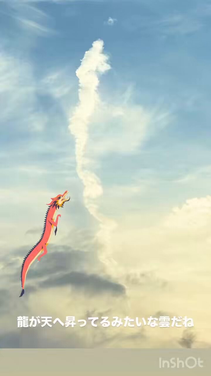 金雲から明るい光へ昇る龍 金雲から明るい光へ昇る龍