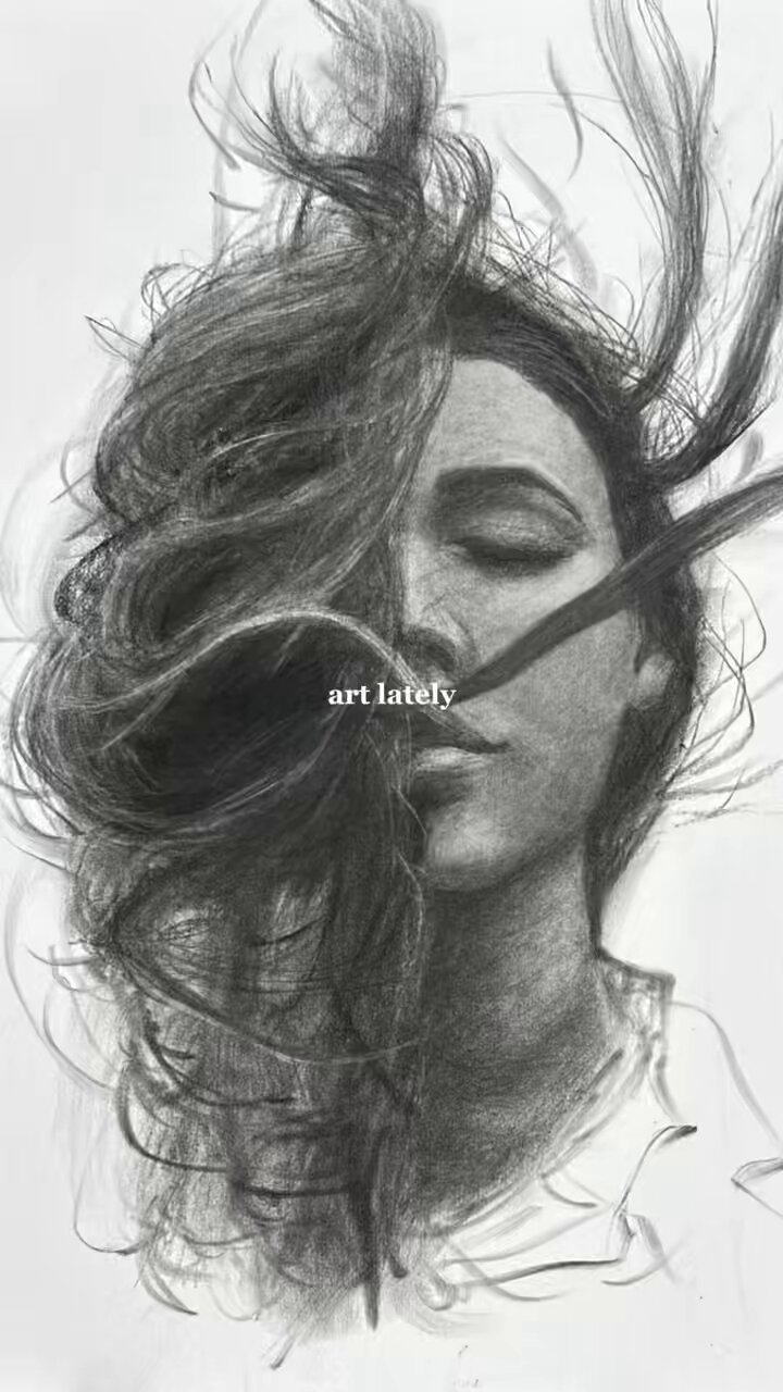 木炭画 人物画 B4サイズ 最新発見 木炭画 絵画 B4サイズ 人物画 絵画 - 絵画