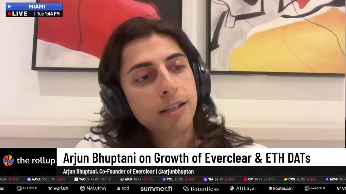 Arjun Bhuptani 讨论 Everclear 和 ETH DATs