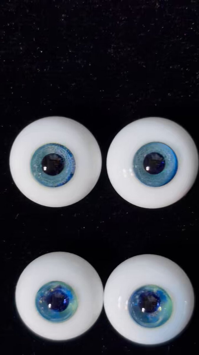 波岡恵子 様製 ドール グラスアイ 14 波岡恵子さま作のグラスアイ『銀曜変リアルアイ（18mm）』をSDGr