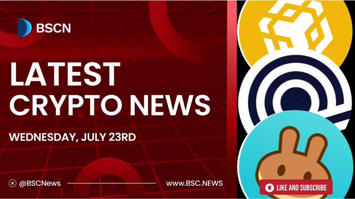 골드만 삭스와 BNY 멜론 로고와 'LATEST CRYPTO NEWS WEDNESDAY, JULY 23RD' 텍스트