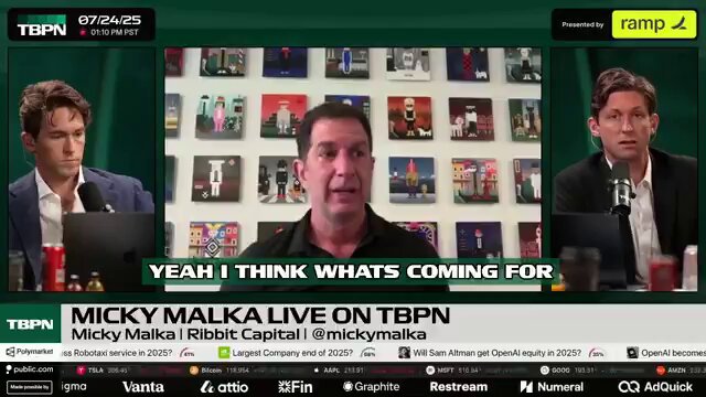TBPNでトークンファクトリーについて語るミッキー・マルカ