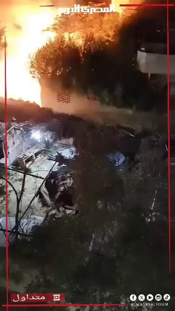 حريق هائل في محول كهرباء بعزبة اليمن بجوار مسجد النور بقرية طموة بأبو النمرس بالجيزة 