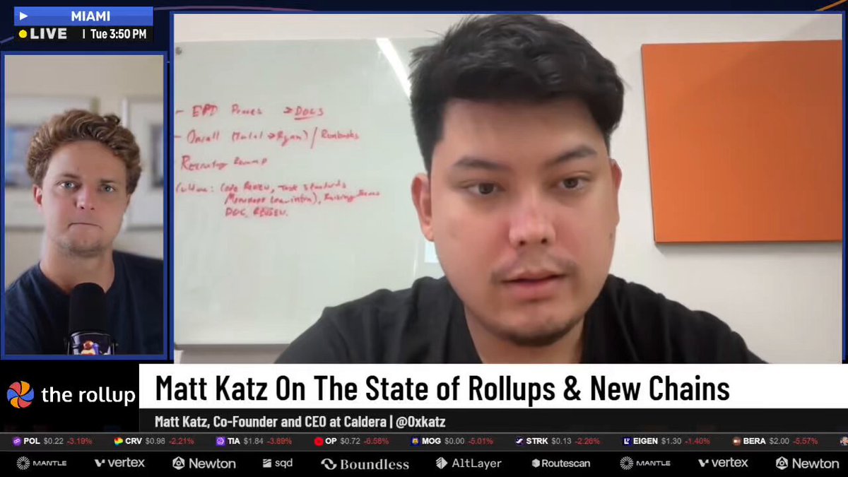 The RollupでCalderaのMetaLayerについて語るMatt Katz