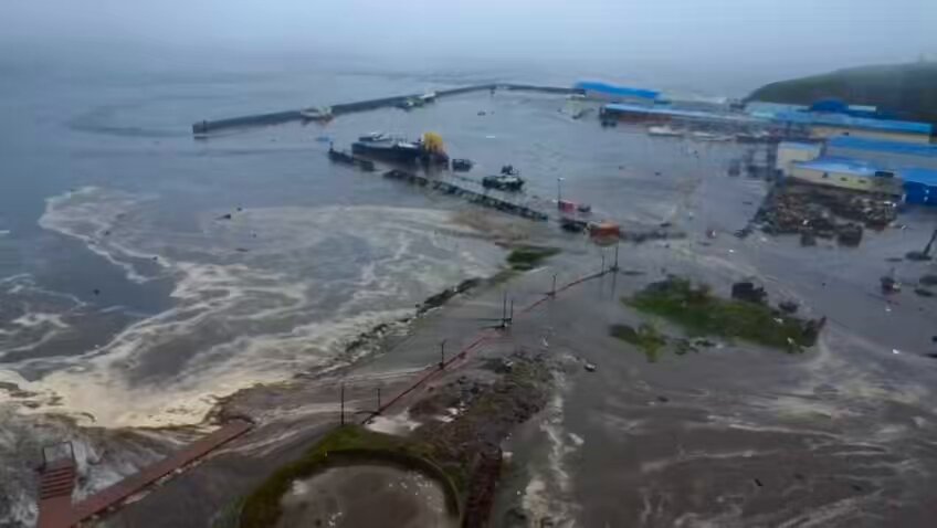 Image for the Tweet beginning: New drone footage from the