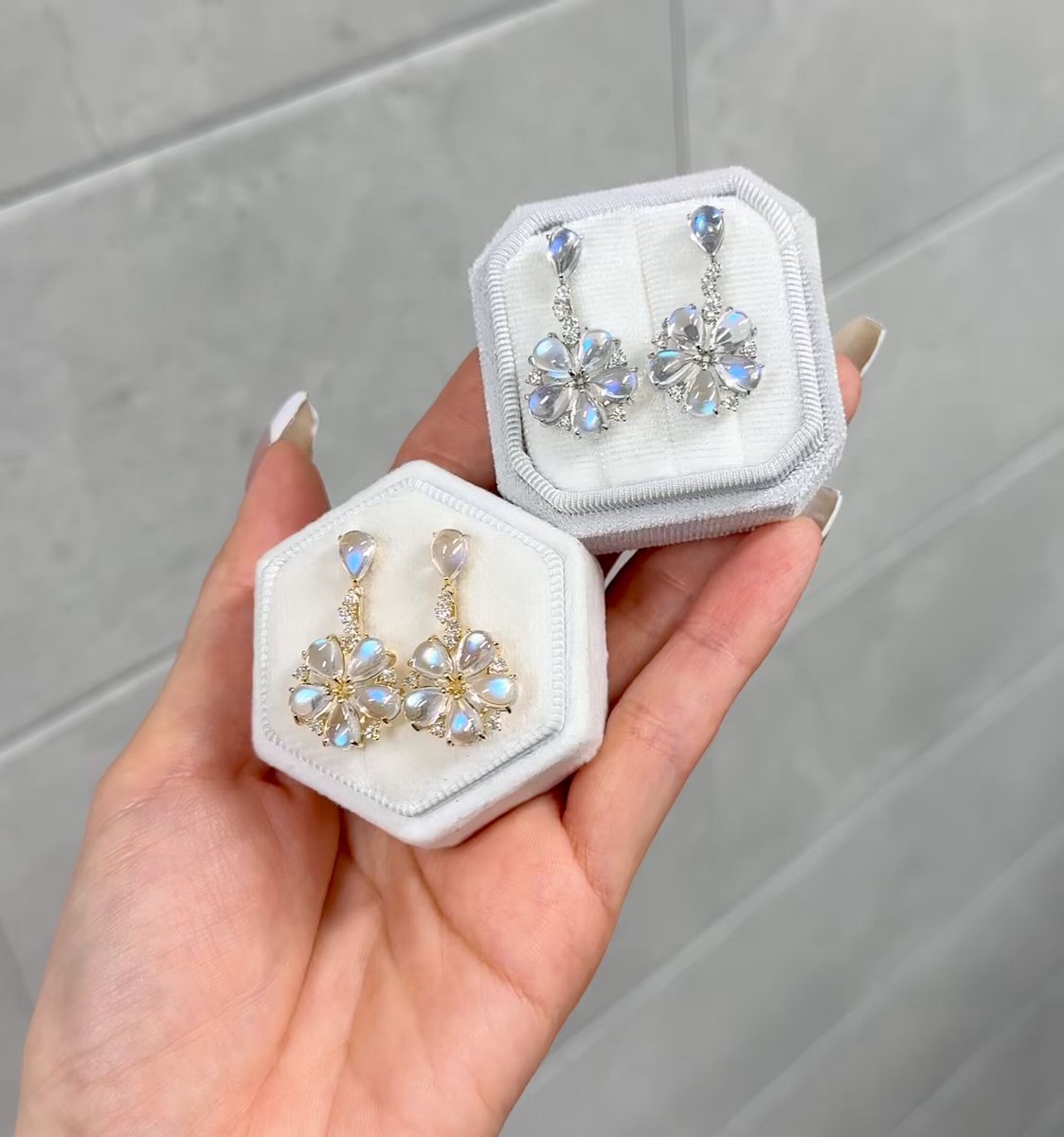 関税込【Phase Eight】ストーン ピアス&ネックレス セット GOLD crossfor公式】 24金製 ダンシングストーンネックレス