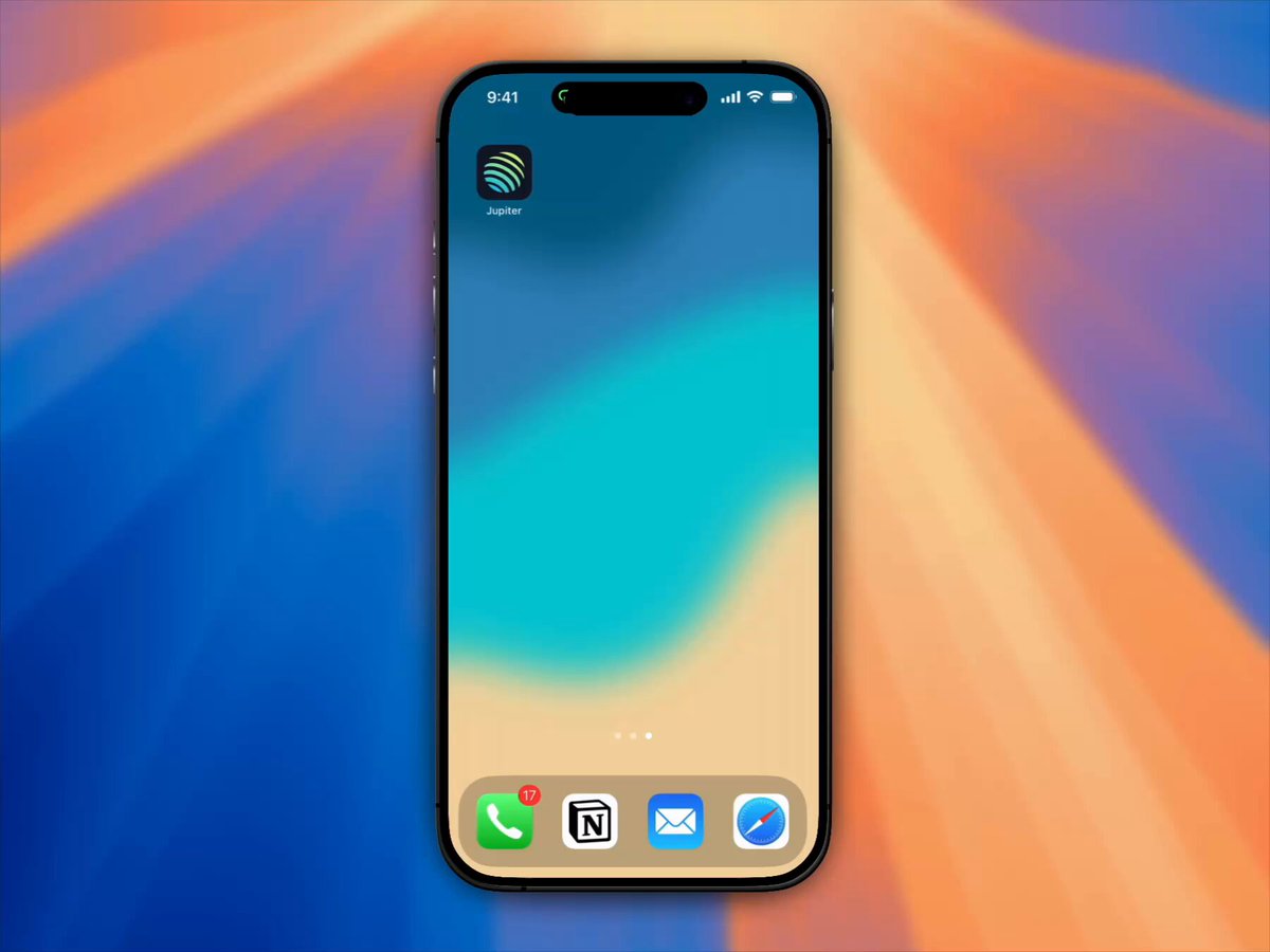 暗号資産決済用のQRコード生成を示すJupiter Mobileアプリの画面