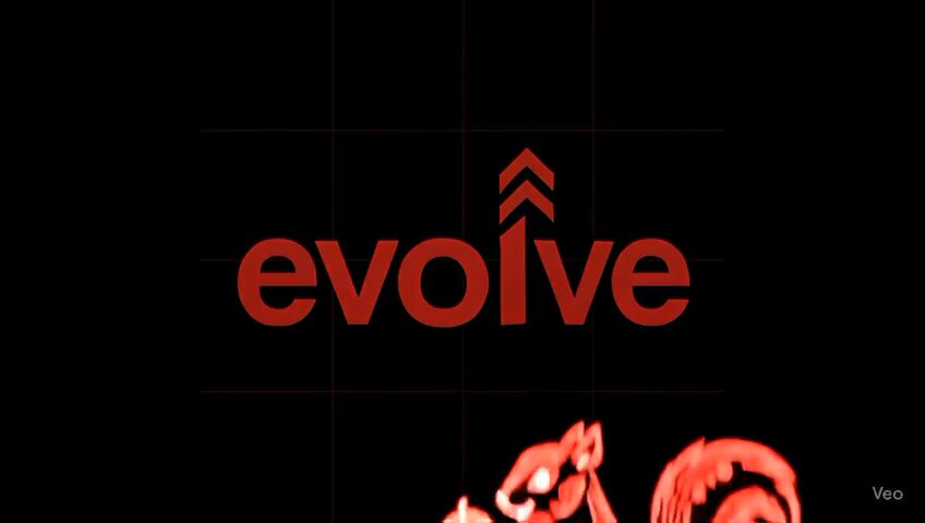 带有松鼠和橡果的 Evolve Blockchain 标志