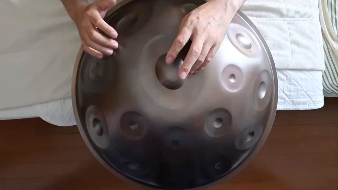 レア！パンサシアのハンドパン ハンドパン、F# Hijaz 440 Hz、材質: ステンレス鋼、ゴールド