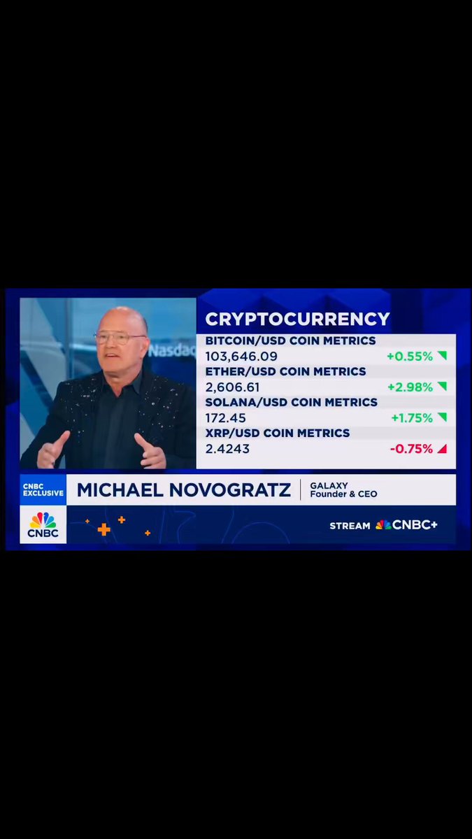 Michael Novogratz on CNBC discussing HYPE token