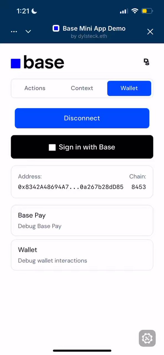 Base Mini App Demo Interface