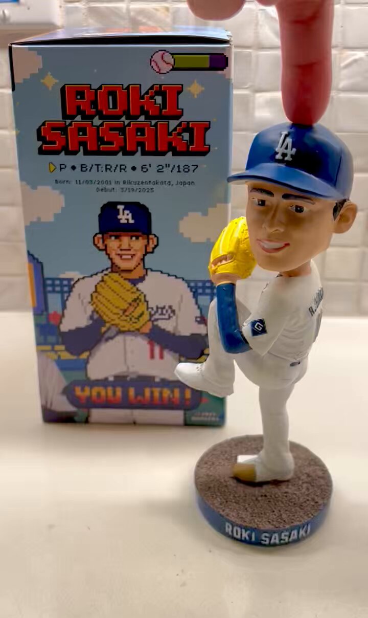 ドジャースボブルヘッド佐々木 楽天市場】MLB東京シリーズ 佐々木朗希 ビッグヘッド