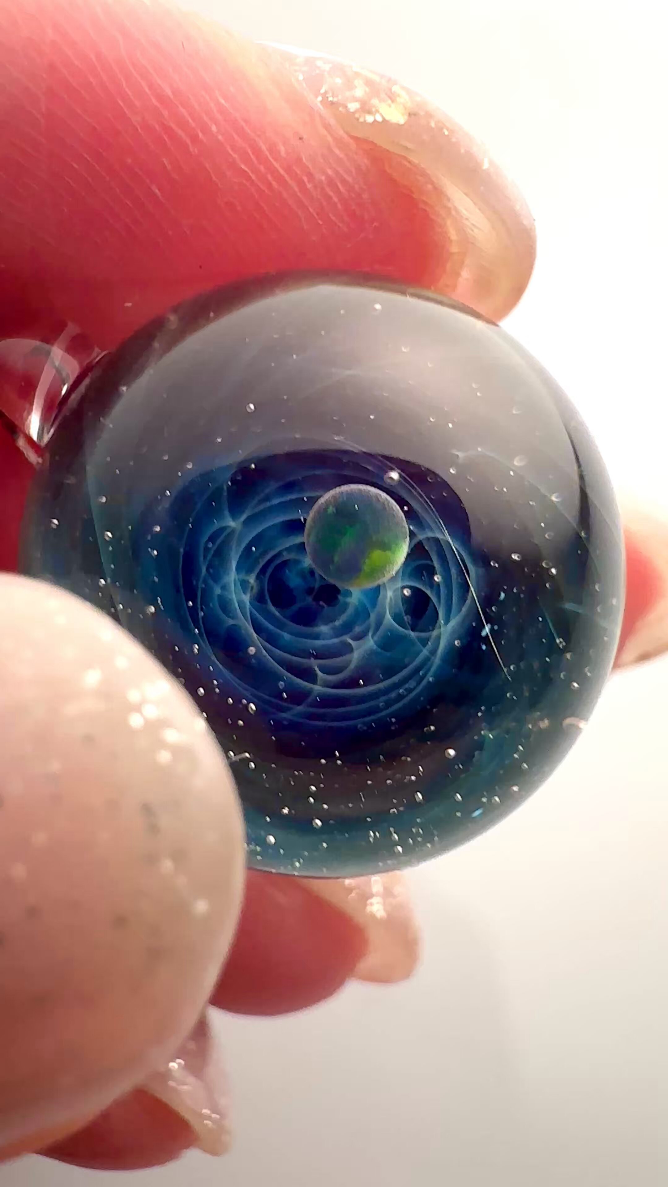 +α 宇宙ガラス　ミニマーブルオーブ　ブラックオパール　戸水賢志 α 宇宙ガラス ミニマーブルオーブ ブラックオパール 戸水賢志