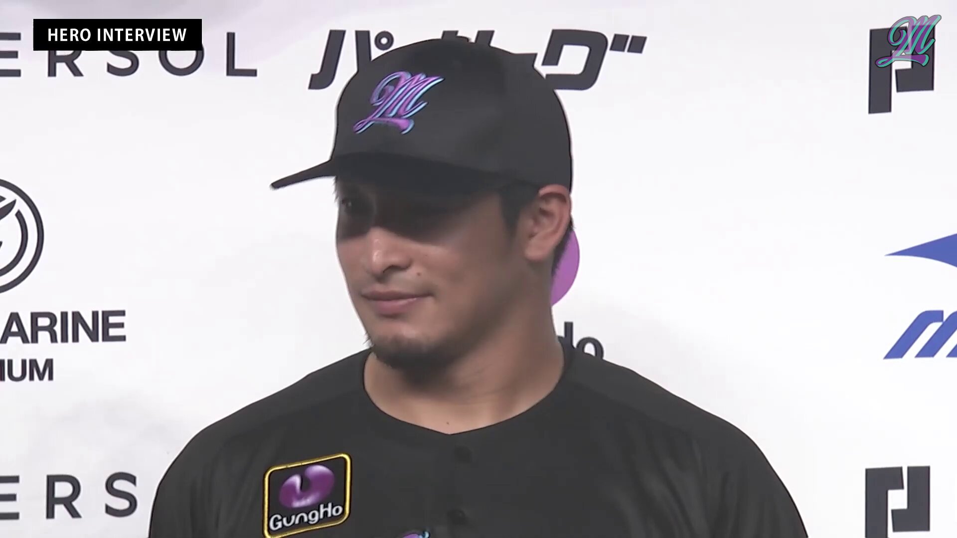 千葉ロッテマリーンズ山口航輝選手実使用帽子 Marines 山口 航輝 シルエット ’47 CLEAN UP/マリーンズ