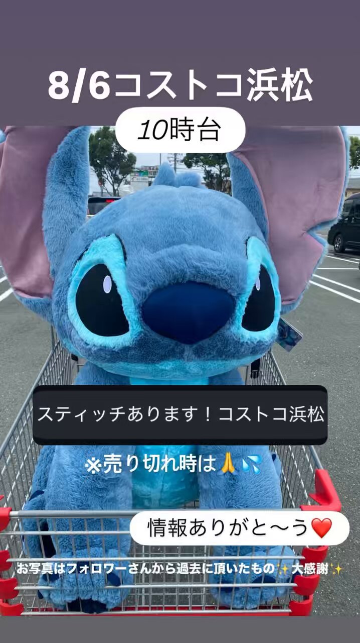 専用沙良さまスティッチ　コストコ コストコにスティッチが登場！？ ぜひコストコで見つけて
