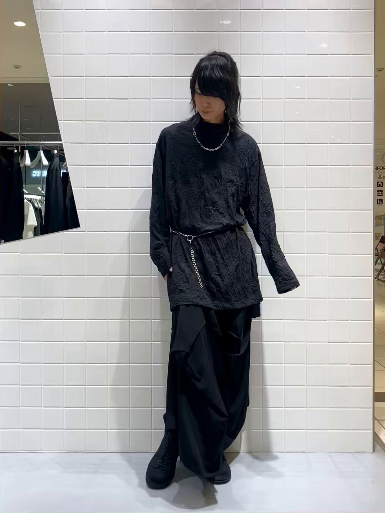 【Groundy】ビッグケープクローク　【グラウンドワイ】 中古】Ground Y (Yohji Yamamoto) 21AW T／W gabardine Big cape