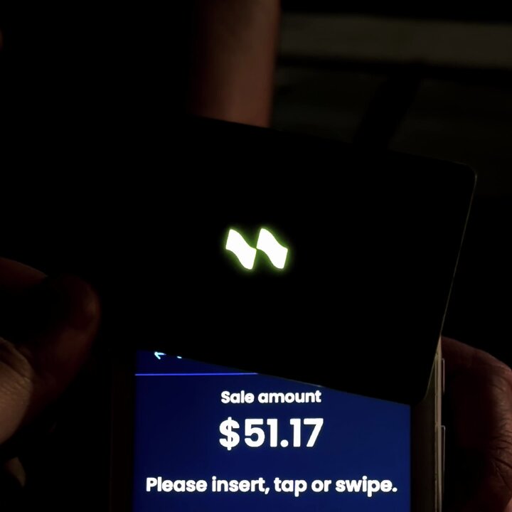 Payy Card in action, showing a transaction of $51.17