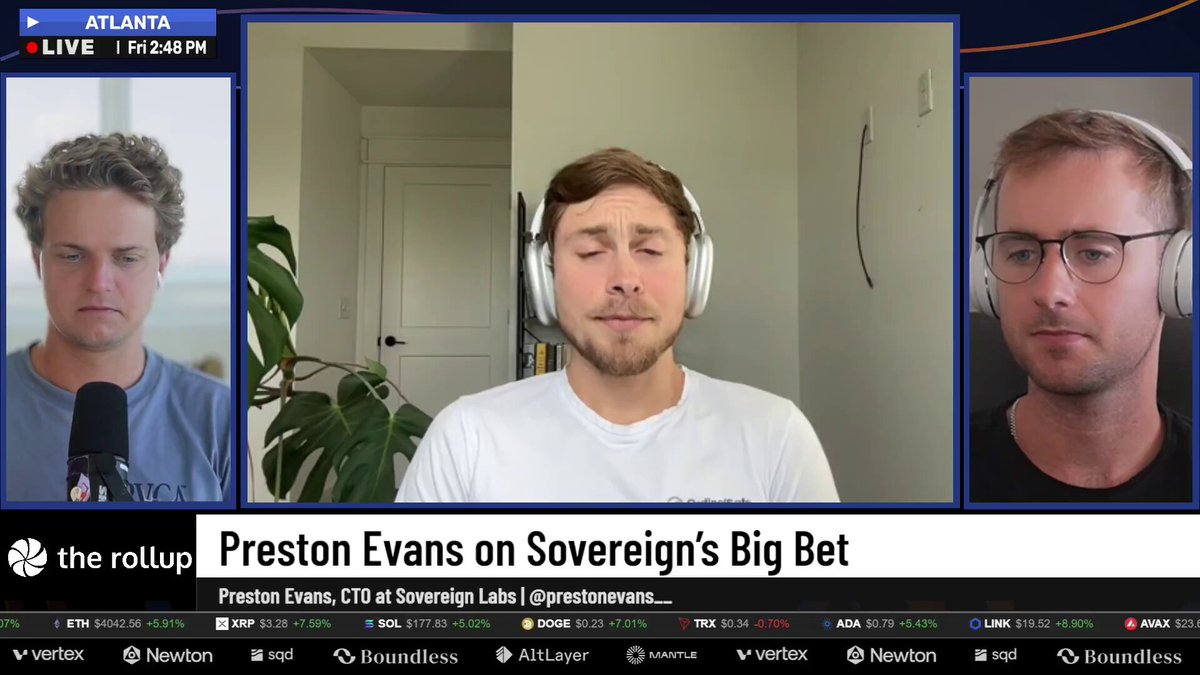 Sovereign Labs의 이니셔티브에 대해 이야기하는 Preston Evans