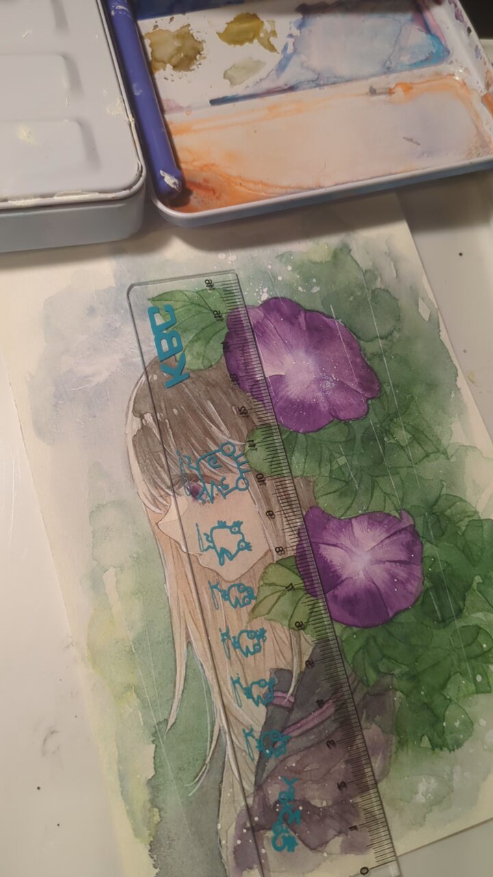 フウセントウワタ　水彩画 フウセントウワタ水彩画