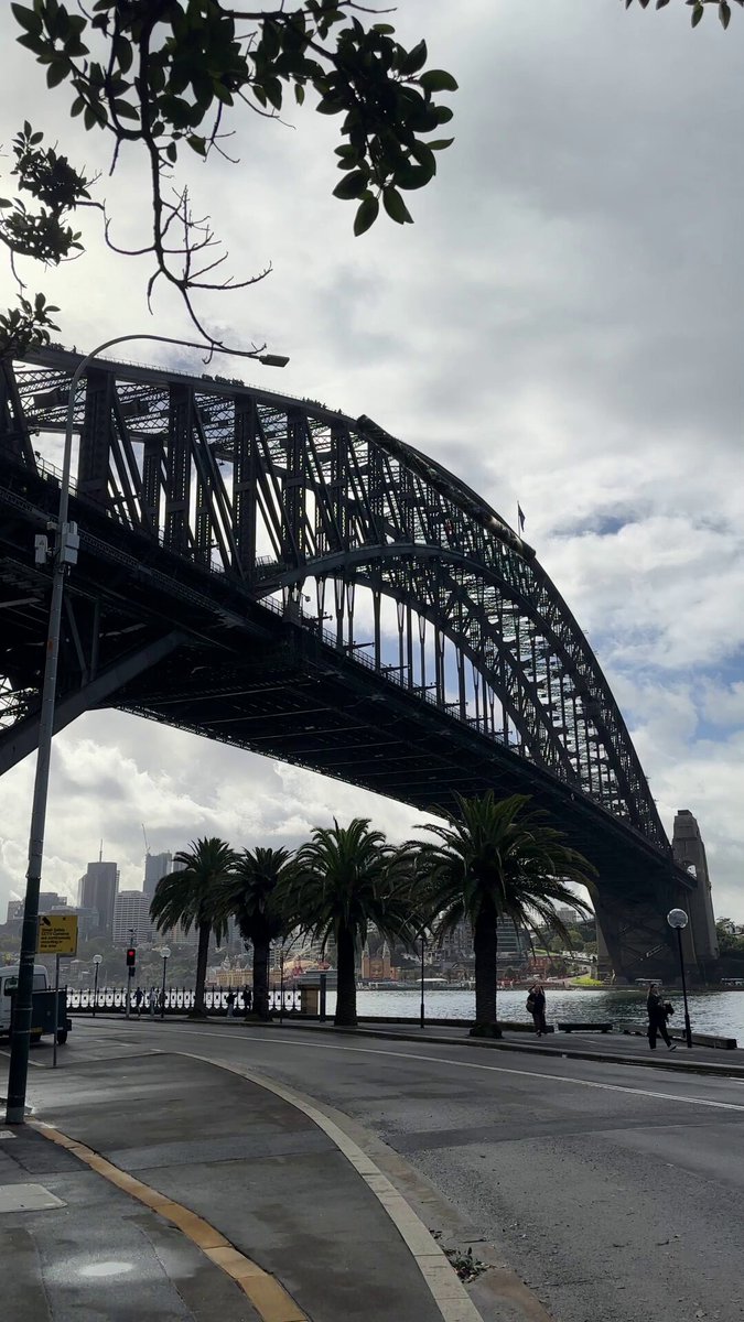 Banner on Sydney harbor bridge media image