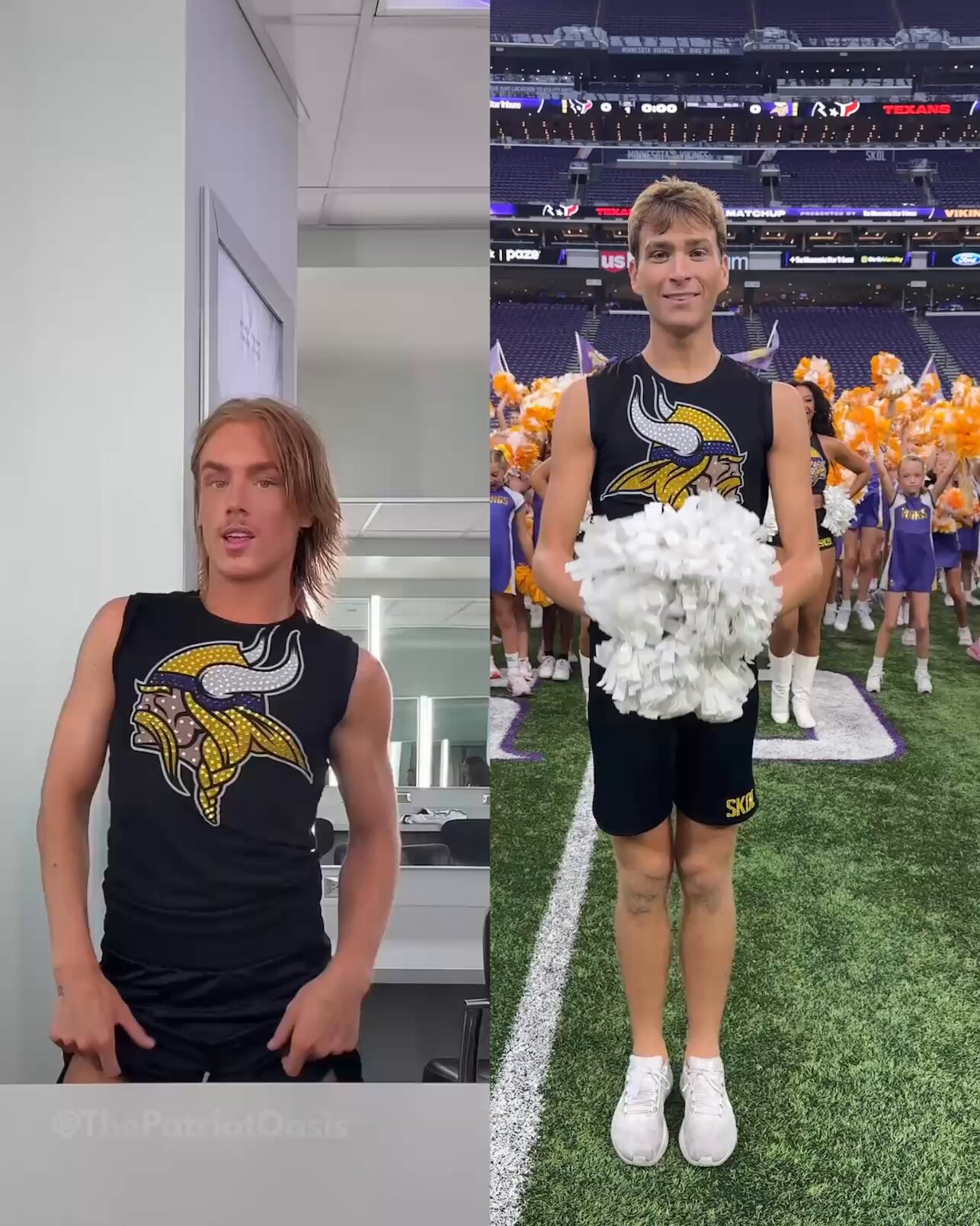 Oli London on X: "Minnesota Vikings introduces two new MALE cheerleaders;  sparking backlash online from NFL fans. https://t.co/JVG74ChdNn" / X
